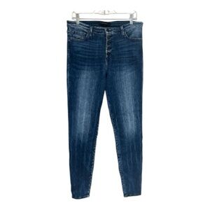Flying Monkey Dark Blue Button Fly Skinny Jeans Size 32